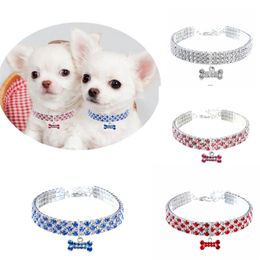 Dog Accessories Jewelry Dog Necklace Collar Pet Puppy Collar Bling Rhinestone Diamond Cat Collar Pet Mascotas Supplies