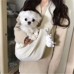 Handmade Pet Dog Carrier (no pendant) Outdoor Travel Handbag Canvas Single Shoulder Bag Sling Comfort Travel Tote Shoulder Bag Breathable