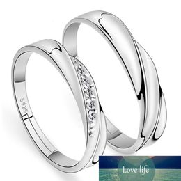 Weddings Couple Rings A Pair Love Silver Colour Crystal Engagement Ring Jewellery for Men and Women