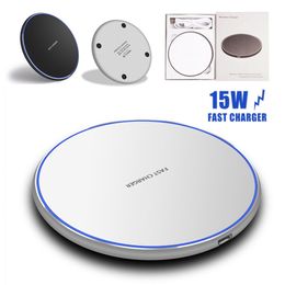 15W Fast Qi Wireless Charger For iPhone 12 11 Pro Xs Max X Xr 8 Plus Quick Wireless Charging Charger Pad For Samsung