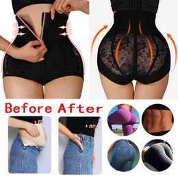 Zip Front Lace Tummy Control Body Shapewear Butt Lifter Slip Shorts Postpartum Abdomen Panties Ladies High Waist Stomach