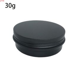 Lot of 50/100pcs 30ml Aluminium Jars Lip Balm Pots 30g Cosmetic Container black Tins wholesalegoods