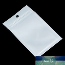 DHL 7.5*12cm White / Clear Self Seal Zipper Plastic Retail Packaging Bags Bag Event Package W/ Hang Hole