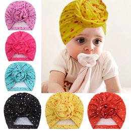 European and American new baby Turtleneck cap children's hooded star printing headwear India hooded kids headwrap hairband