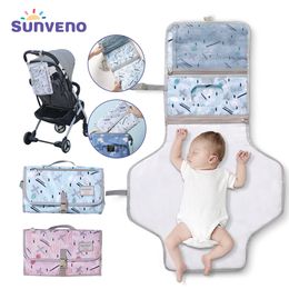 Sunveno Baby Changing Mat Portable Foldable Washable Waterproof Mattress Changing Pad Mats Reusable Travel Pad Diaper 201117