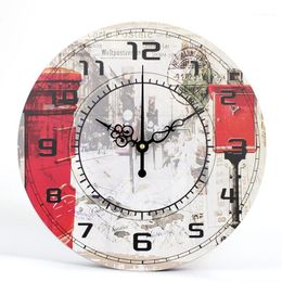 Wall Clocks Modern Silent Design Retro Style Watch Clock Creative Art Home Decor Dial Waterproof Decorative Clock1