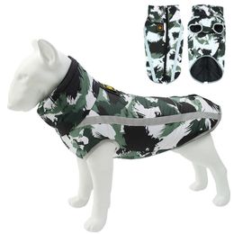 Pet Clothes S-6XL Polyester PP Cotton Reflective Coat Medium and Large Dog Autumn and Winter High-Neck Warm and Windproof Jacket 201118
