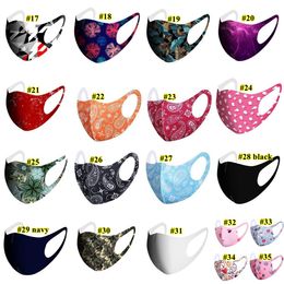 face masks fashion face mask adult ice silk starry sky firework camo print pattern washable facemask ice cool adult cartoon mask CCD1680