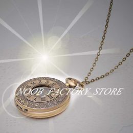 New Quartz Rose Gold Large Gold Face Roman Pocket Watch Necklace Vintage Jewellery Sweater Chain Fashion Watch Pocket Watch