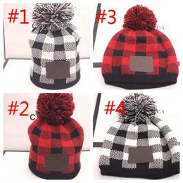 Winter Cap Plaid Hat Women Bonnet Thicken Beanies With Real Raccoon Fur Pompoms Warm Girl Caps Snapback Pompon Beanie Hats Plus Velvet Hats