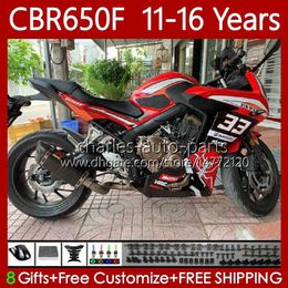 Motorcycle Body For HONDA CBR-650 CBR 650 CBR650 F 2011-2016 Bodywork 73No.28 CBR-650F CBR650F Red black 11 12 13 14 15 16 CBR 650F 2011 2012 2013 2014 2015 2016 Fairings