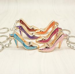 Creative mixed color acrylic simulation high heel keychain Woman Men Kids Key Ring Gifts Accessories Shoes Key Chain