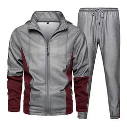 Men's Tracksuits Sets Tracksuit Men Autumn Winter Hooded Male Sweatshirts Jacket Pants Sets Tracksuits Hoodie Set Mens Fitness 2 Pieces 220930