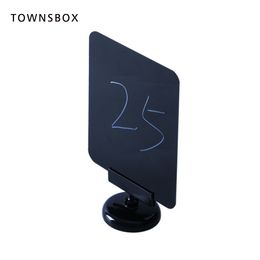 Plastic Number Card Stand Up Clip Round Base Black Snap Place Card Holders For Dining Rooms | Loripos