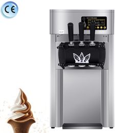 2+1flavors ice cream machine for sale high quality sundae cone maker 1200W