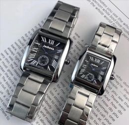 Top Grade New Fashion Men Woman Square Gold Watch Casual Lady Quartz Factory Watches 316L Stainless Steel Band montres reloj