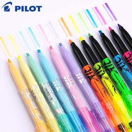 6 / 12pcs PILOT SW-FL Frixion Colour erasable highlighter set highlighting marker student friction inclined head temperature cont 201120