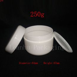 250g X 20 white color empty cream cosmetic container jars ,250ml skin care mask PP bottles and packaging, plastic jar pothigh qualtity