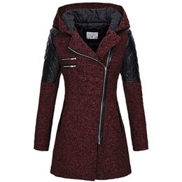 Autumn winter new products fashion Women Warm Slim Jacket Thick Overcoat Winter Outwear Hooded Zipper Coat Ropa de mujer#1 201112