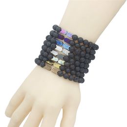 Lava Stone Essential Oil Diffuser Bracelet Arrow Bracelet women mens bracelets fashion jewelry