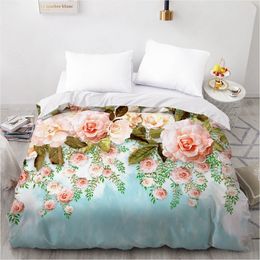 Duvet Cover Custom Comforter/Quilt/Blanket case Single Double King Bedding For Wedding Flower Drop Ship LJ201015
