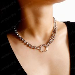 Bead Chain Necklace Jewelry 2Pcs/Set Silver Clavicle Choker Necklace Women New Year Gift