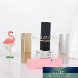12.1mm Pink/Silver/Black/Gold Plastic Lipstick Sub Tube, Square Empty Makeup Tool Lip Rouge Container, Portable Lip Balm Bottle