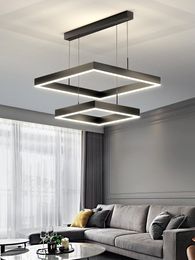 Pendant Lamps 2021 LED Lamp For Living Room Modern Bedroom Hanging Light Fixture Lustre Dining Black Colour