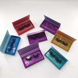 30 PIC/S Magnetic Lashes Package Mermaid Eyelash 3D Packing Box Custom Wholesale 25MM Eyelashes Glitter Case