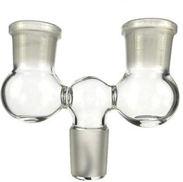 New Arrived Glass Drop Down Dropdown Adapter double bowl adapter 14.5mm 18.8mm male to female for Glass Water Bongs