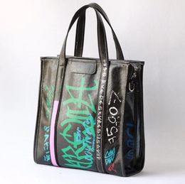 Women Fashion Graffiti Handbag Tassel Totes Single Shoulder Crossbody Bags Large Capacity Messenger Bag Ins