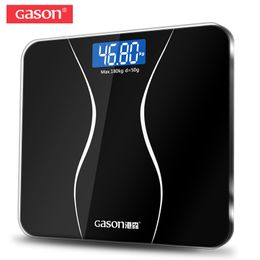 GASON A2 Bathroom Floor Body Scale Glass Smart Household Electronic Digital Weight Balance Bariatric LCD Display 180KG/50G Y200106