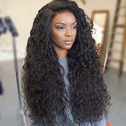 Water Wave 13x6 Deep Part Peruvian Remy Hair PrePlucked Ocean Wave Human Hair Wigs Lace Front Human Hair Wigs