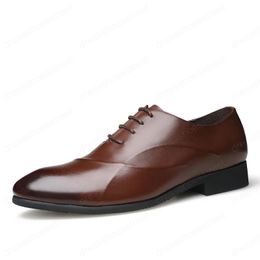 Oxford Shoes for Men Brown Dress Luxury Men Shoes Leather Italian Dress Business Mens Formal Shoes Chaussure Homme