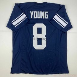CUSTOM New STEVE YOUNG BYU Blue College Stitched Football Jersey Size STITCHED ADD ANY NAME NUMBER