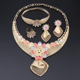 Earrings & Necklace CYNTHIA Fashion Women Jewelry Set Dubai Bridal Wedding Ring Bracelet Nigeria Sets295H