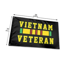 Vietnam Veteran Flags 3x5 Feet Outdoor Banner Garden Flag Veteran Flag American Military Family Decoration Fast Shipping