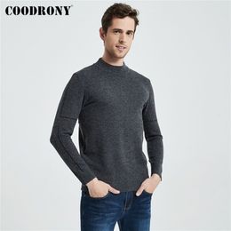 COODRONY Brand Turtleneck Sweater Men Clothing Autumn Winter Thick Warm Jumper Sweaters Pure Colour Knitwear Pullover Men C1190 201117