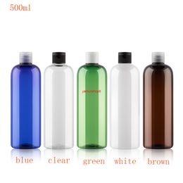 20pcs 500ml PET Lotion Cream Packing Bottle With Flip Top Cap,Empty Cosmetic Containers,Refillable Makeup Sample Containersgood package