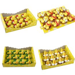 Easter Mini Chicks Set Colorful Easter Decoration Toy Suitable Size for Easter Eggs Party Favors and Gifts for Kids