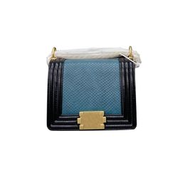 22Ss Mini Fashion Vertical Classic Single Flap Bags Calfskin Genuine Leather Brief Case Vintage Two-tone Colour Chain Strap Cross