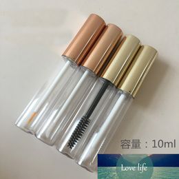 10ml 100pcs Gold Lip gloss Tubes Rose Gold Empty Eyelash Cream Packing Container Mascara Clear Tube Eyeliner Split Vials