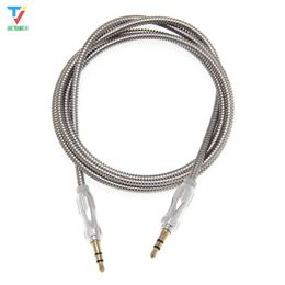 High Quality AUX Gourd Style Heavy Metal Audio Cable Durable 3.5mm Male to Male Audio Cable Plug For Mp3 Car Speaker 100pcs/lot