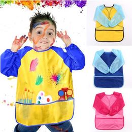 Painting Waterproof Aprons Anti Wear Childrens Apron Costume Smock Kids Craft Blouse for Children Kid Apron YHM765
