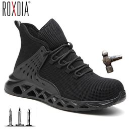 Drop shipping fashion safety boots men steel toe breathable work sneakers casual male shoes plus size 38-48 RXM169 Y200915