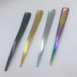 Colourful Snuff Snorter Sniffer Powder Spoon Portable Shovel Wax Oil Rigs Scoop Hookah Herb Smoking Titanium Nails Tip Stick Straw Bong DHL