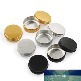 Aluminium Jewelry Box for Beads Cosmetic Container Empty Cream Jar Pot with Lid Column Shape 30pcs/set