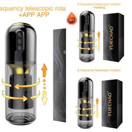 Nxy Automatic Aircraft Cup Intelligent Male Suction Heating Telescopic Rotating Remote Control Masturbation Sex 0114