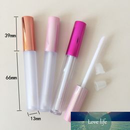 100pcs 2.5ml Plastic Frosted Lip Gloss Tube Empty Lip Balm Container With Rose Gold Lid Round Lipgloss Refillable Bottles