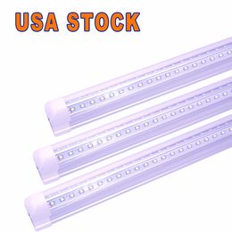 T8 4FT 36W V-Shaped Led Tube Light Double Glow 1.2m Integration For Cooler Door Led Lighting Tubes AC 85-277V Transparent Cover Daytime Shops lights